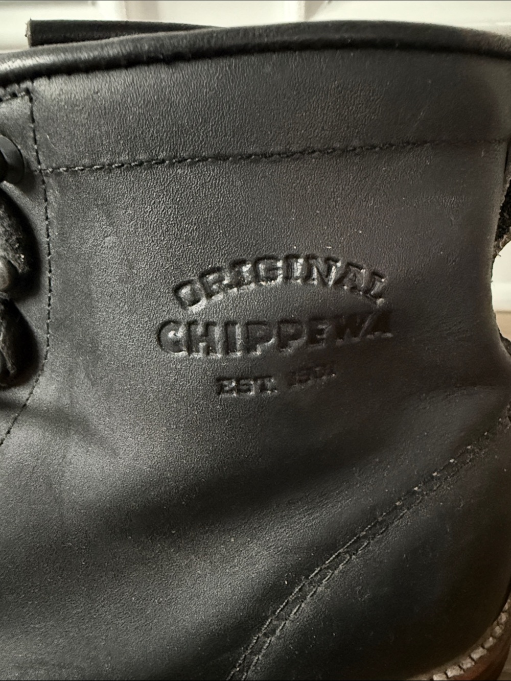 Chippewa Original Service Boots Mens 9 D Black Leather Vibram USA Made Heritage - Picture 4 of 10